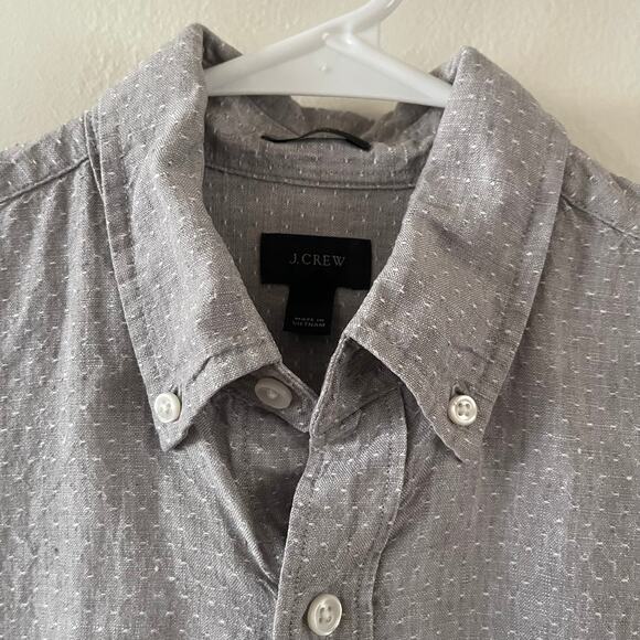 J. Crew Baird McNutt Irish Linen Mens Casual Button-Down Shirt Small - Flawed - Picture 3 of 12